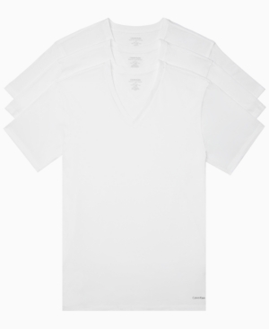 Calvin Klein Men's Big Cotton Classics V Neck 3 Pack