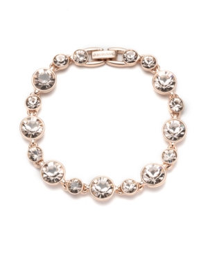 Silver-tone and Light Sapphire Crystal Flex Bracelet