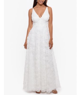 xscape white lace dress