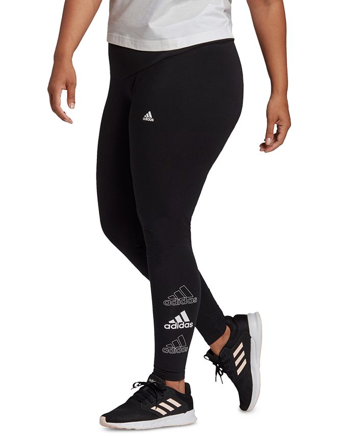 adidas Plus Size Women's Essentials Stacked-Logo Tights & Reviews ...