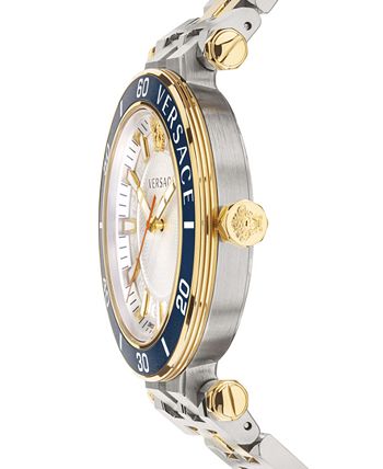 Versace - Men's Swiss Greca Sport Two-Tone Stainless Steel Bracelet Watch 43mm
