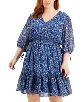 taylor floral print peasant dress