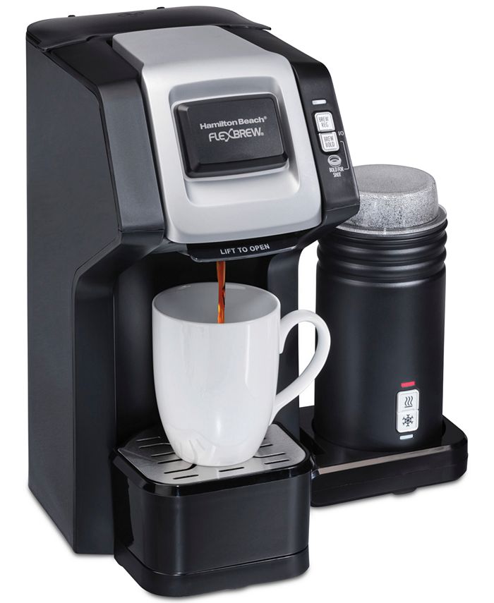 Hamilton Beach FlexBrew Dual Coffee Maker with Milk Frother - Black