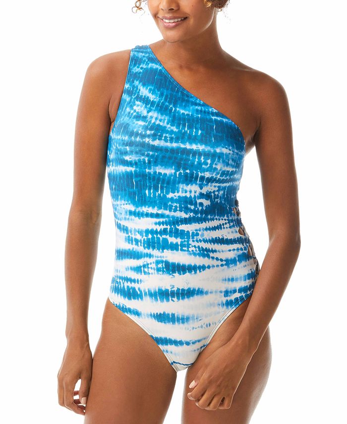 VINCE CAMUTO Womens One Piece Swimsuit with Strappy Detail