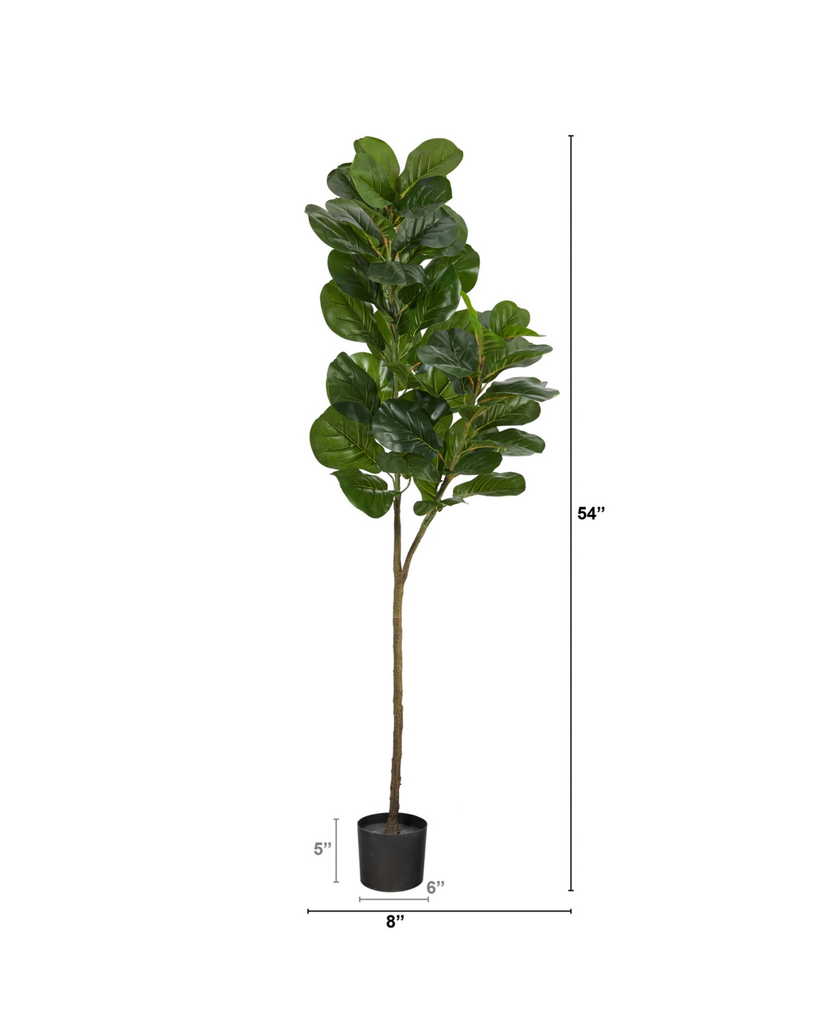 Nearly Natural 4.5' Fiddle Leaf Fig Artificial Tree In Green