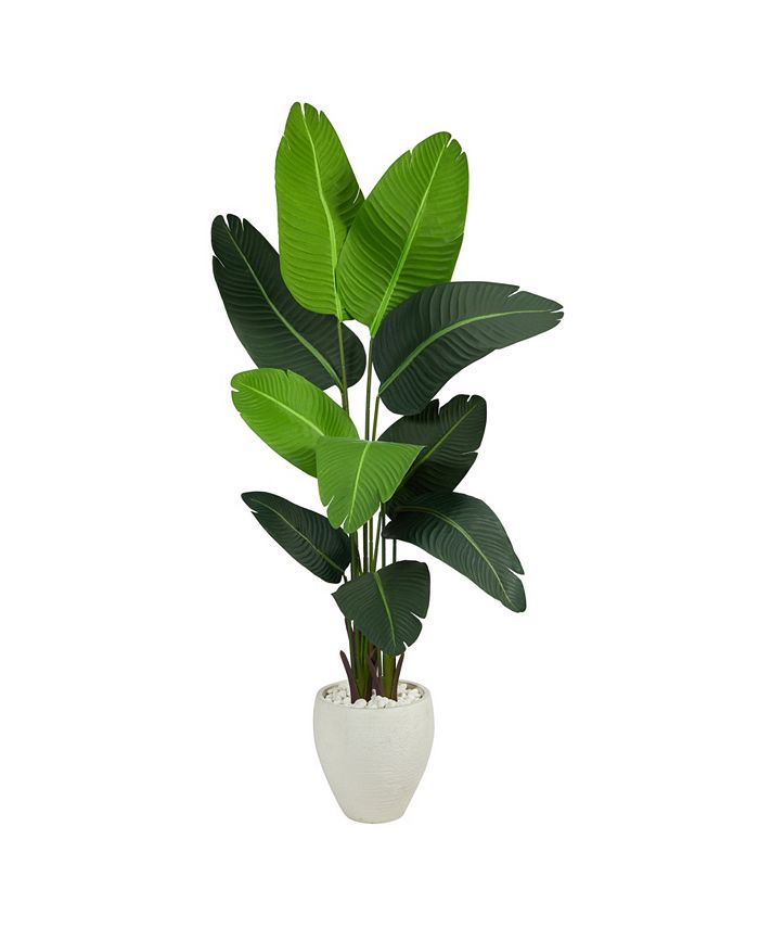 Nearly Natural 5.5' Travelers Palm Artificial Tree in Planter Macy's