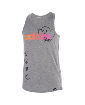 adidas Big Girls Sleeveless Tie Front Tank Top