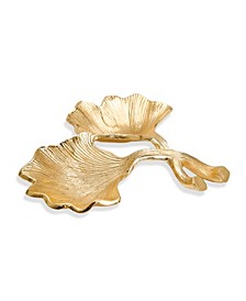 9"L Gold 2 Branch Candy Dish