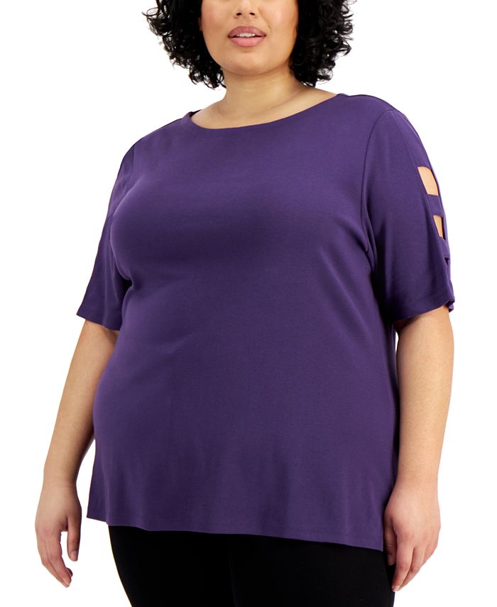macys karen scott tops plus size