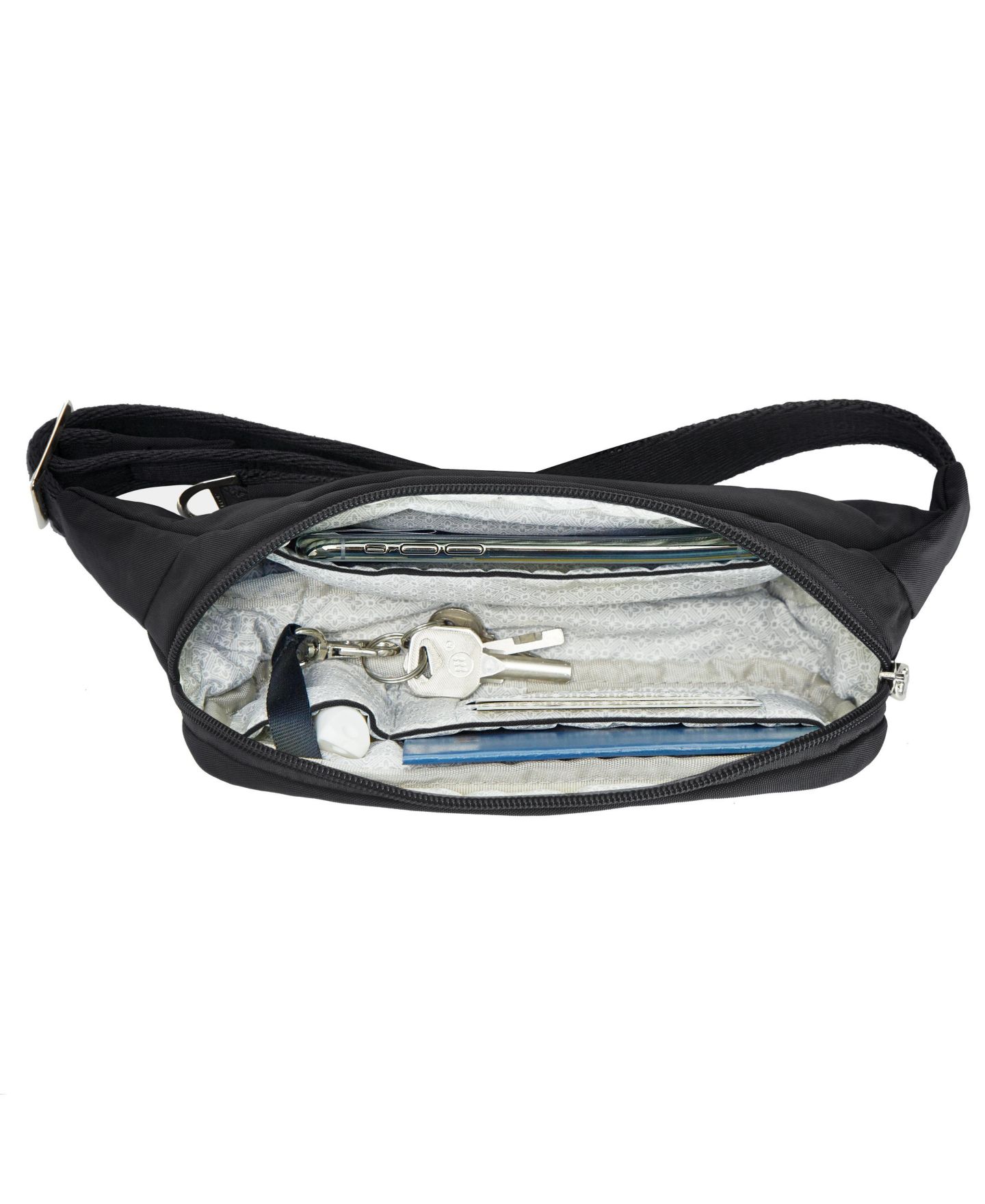 Сумка Travelon Essentials Anti-Theft Slim Belt, цвет: Чёрный — фото 6