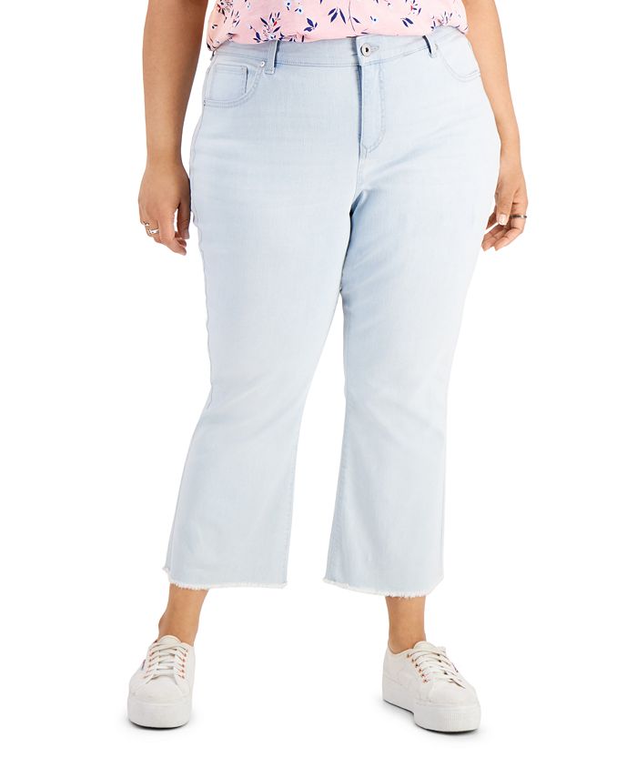 Style & Co Plus Size Kick Crop Jeans, Created for Macy's - Macy's