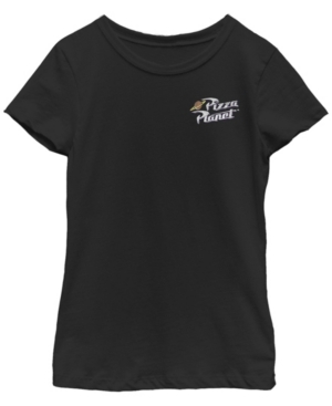 Big Girls Toy Story 1-3 Vintage-Like Pizza Logo Short Sleeve T-shirt
