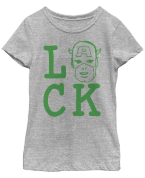 Big Girls Marvel Captain of Luck Short Sleeve T-shirt