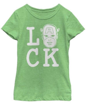 Big Girls Marvel Captain of Luck Short Sleeve T-shirt