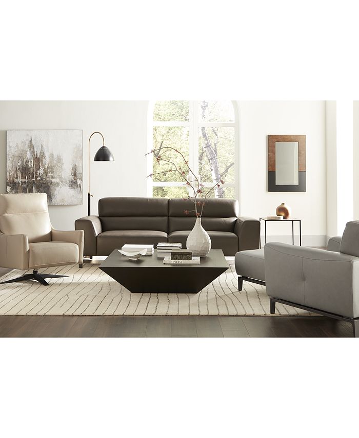 Furniture Closeout Paxten Leather Sofa, Macys Living Room Leather Set