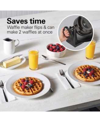 Nonstick Rotating Double Belgian Waffle Maker
