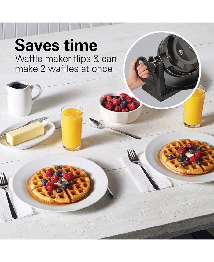 Hamilton Beach Nonstick Rotating Double Belgian Waffle Maker Macy's