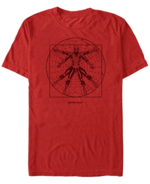 Fifth Sun Men's Vitruvian Spider Short Sleeve Crew T-shirt In Red