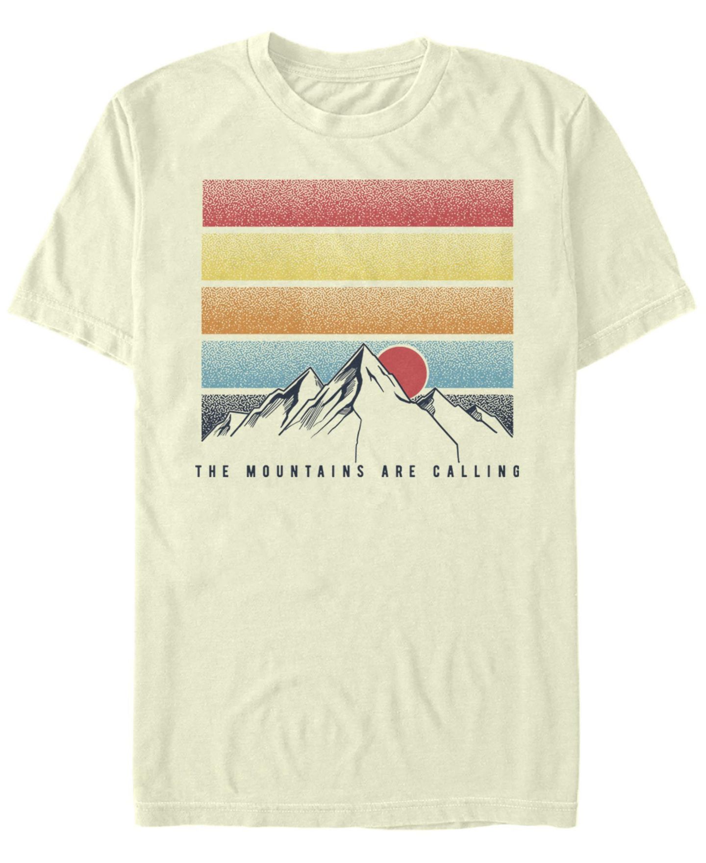 Мужская футболка Fifth Sun Mountains Calling Short Sleeve Crew, цвет: Натуральный — фото 1