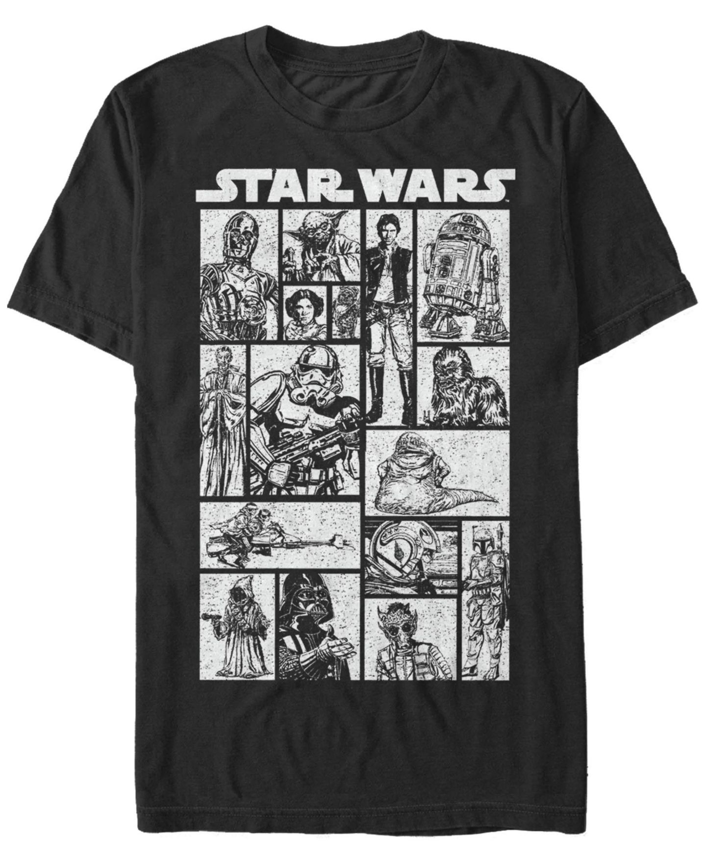 Мужская футболка Fifth Sun Characters Group Short Sleeve Crew, цвет: Чёрный — фото 1
