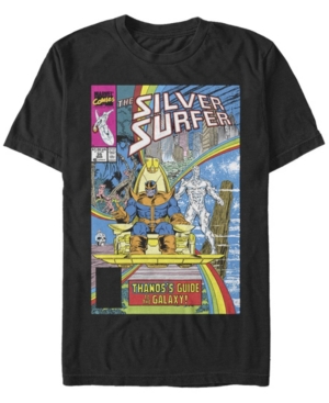Fifth Sun Men's Thanos Galaxy Guide Short Sleeve Crew T-shirt In Black