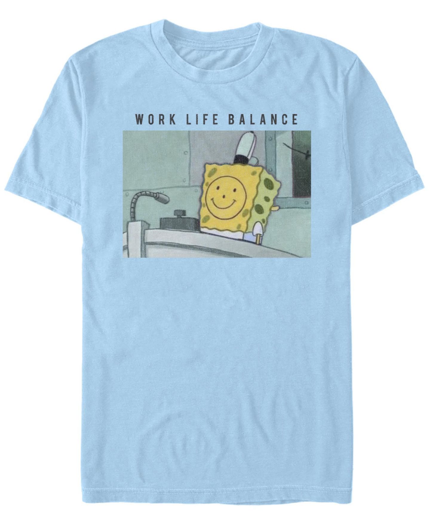 Мужская футболка Fifth Sun Work Bob Short Sleeve Crew, цвет: Светлый синий — фото 1