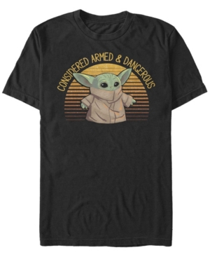 Fifth Sun Men's Sunset Cute Yoda Short Sleeve Crew T-shirt In Black