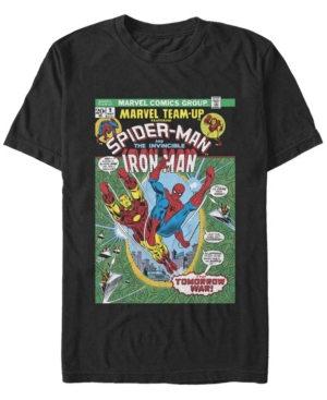 Shop Fifth Sun Men's Team Spidey Iron Man Short Sleeve Crew T-shirt In Black