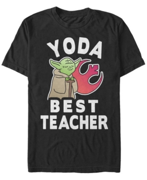Fifth Sun Men's Yoda Techer Short Sleeve Crew T-shirt In Black