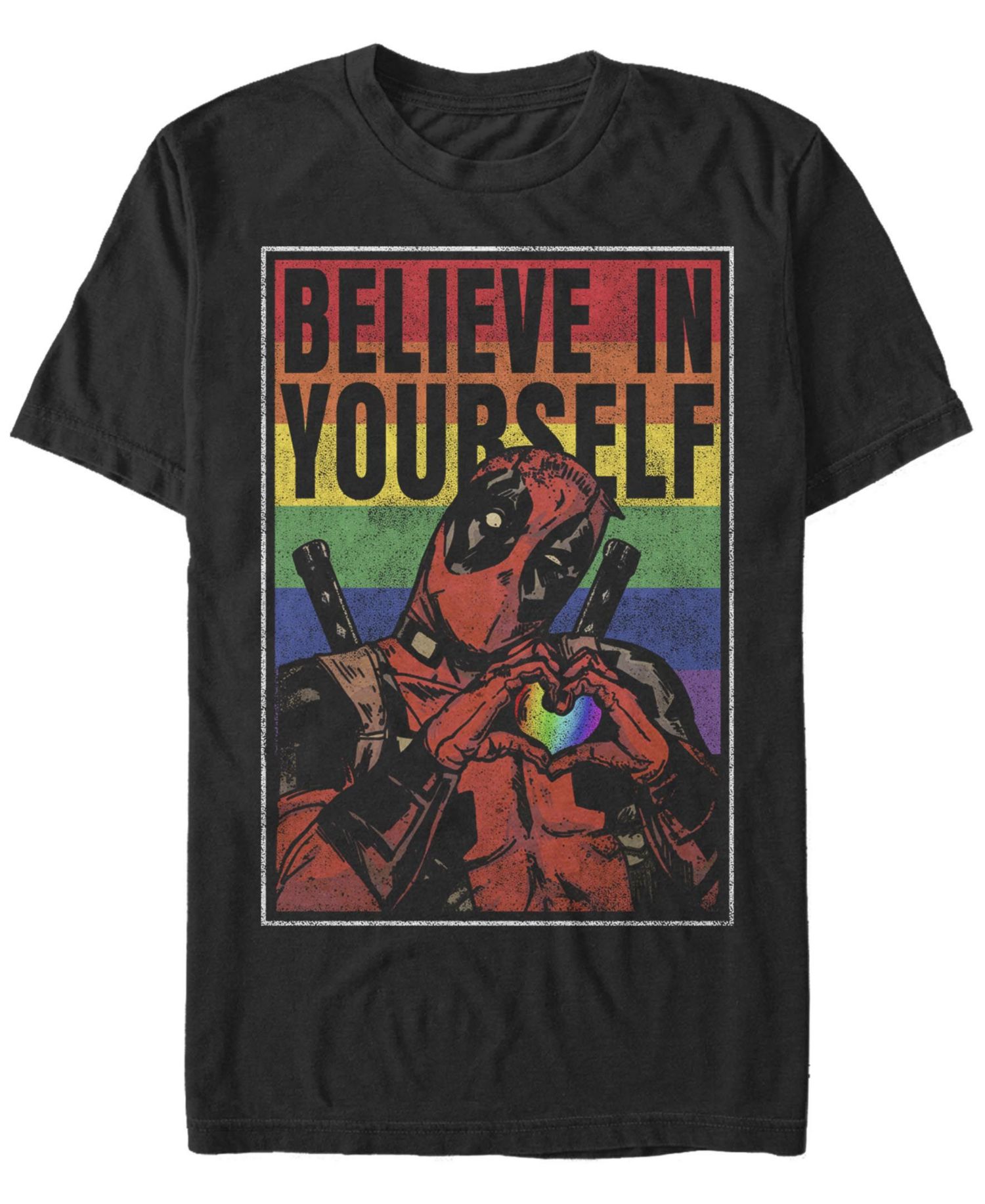 Men's Believe Rainbow Short Sleeve Crew T-shirt
