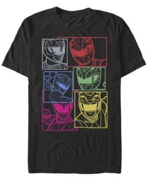 Fifth Sun Men's Street Power Rangers Short Sleeve Crew T-shirt In Black