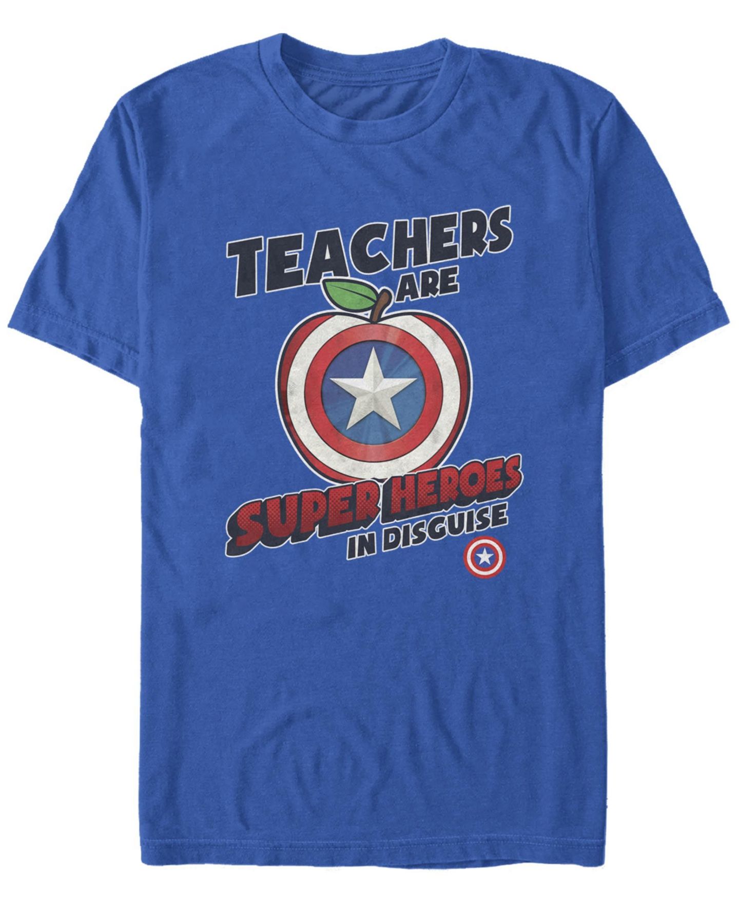 Мужская футболка Fifth Sun Super Teacher Captain Short Sleeve Crew, цвет: Королевский синий — фото 1