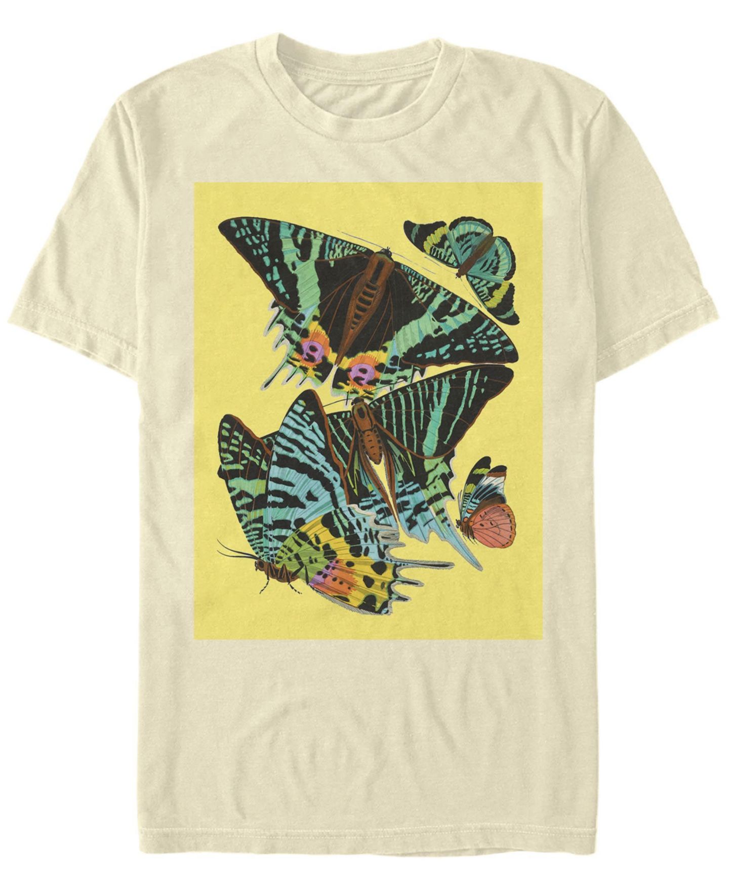 Мужская футболка Fifth Sun Papillons Squared Short Sleeve Crew, цвет: Натуральный — фото 1