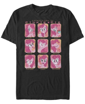 Fifth Sun Men's Pinkie Pie Faces Short Sleeve Crew T-shirt In Black