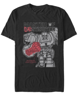 Fifth Sun Men's Transformers Evergreen Destruction Short Sleeve Crew T-shirt In Black