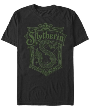 Fifth Sun Men's Slytherin Crest Short Sleeve Crew T-shirt In Black