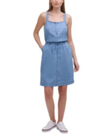 Sleeveless Chambray Dress