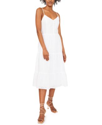 macy's white long sleeve dress