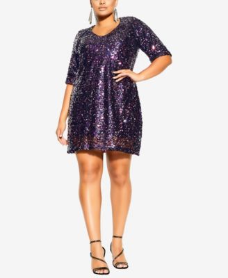 plus size black sequin dress