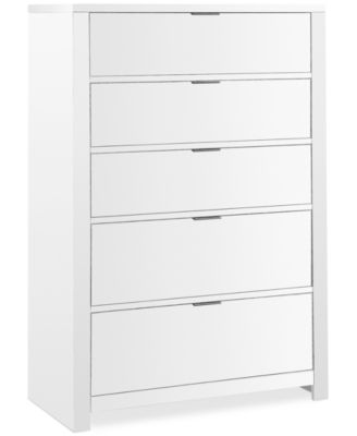 Furniture - Tribeca White 5-Drawer Chest
