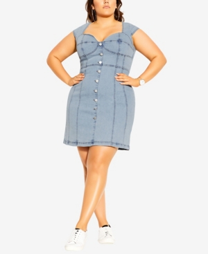 CITY CHIC PLUS SIZE BRITNEY DENIM DRESS 