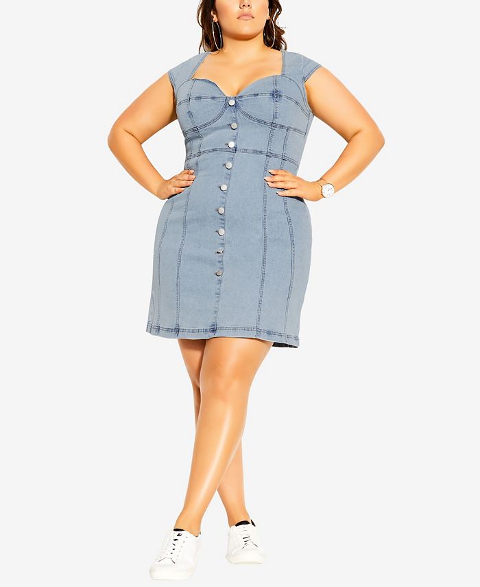 City chic denim dress sales