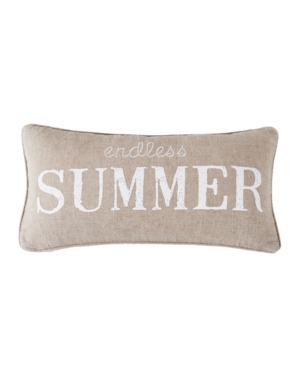 Levtex Home Blue Sea Endless Summer Decorative Pillow, 12" X 24" In Natural