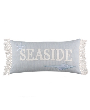 Levtex Zuma Beach Seaside Tassel Decorative Pillow, 12" X 24" In Gray