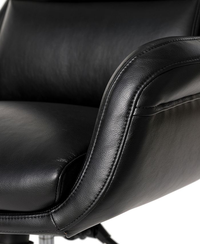 Glitzhome MidCentury Modern Air Leatherette Adjustable Swivel High Back Office Chair Macy's