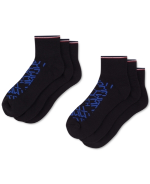 Tommy Hilfiger Men's 6-Pk Logo Athletic Quarter Socks