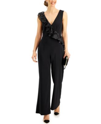 Connected - Embellished-Ruffle Jumpsuit