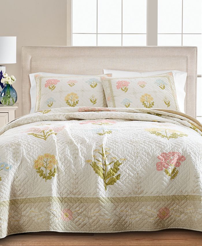 Martha Stewart Collection Floral Album Quilt Collection, Created for