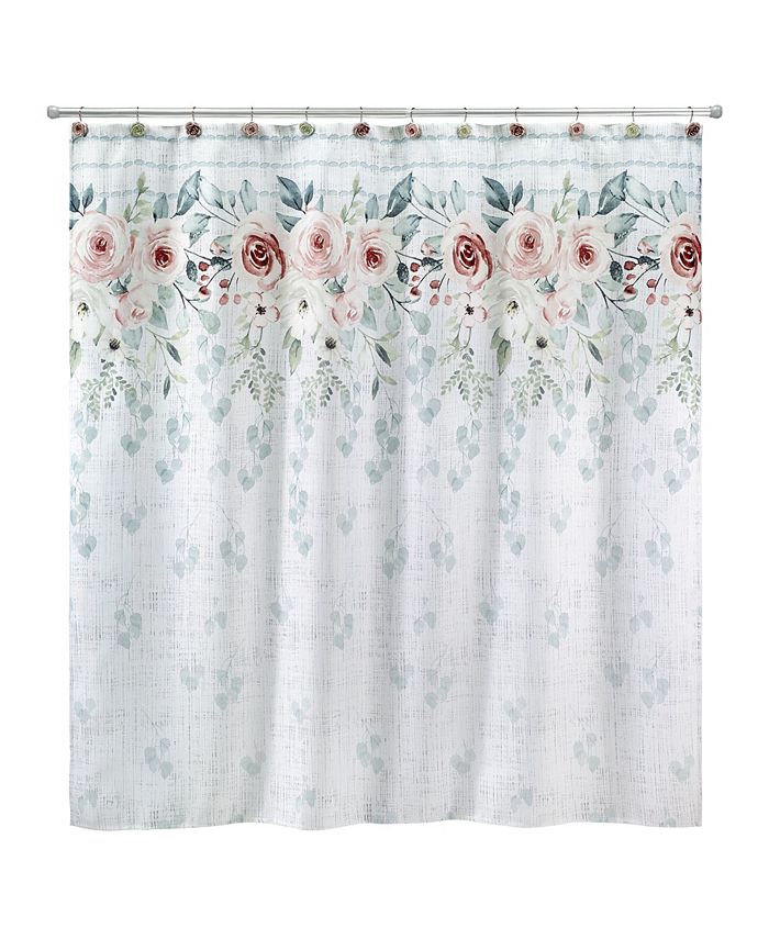 Avanti Spring Garden Peony Printed Shower Curtain, 72" x 72" Macy's