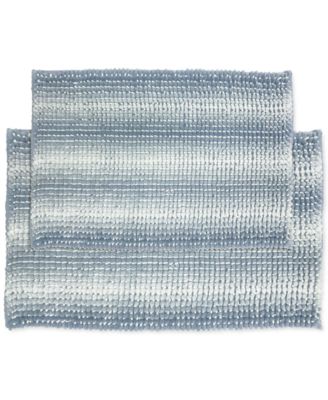 Photo 1 of Pure Bath Roanoke 2-Pc. Bath Rug Set. Add comfort and style to your bathroom with the Roanoke bath rug set from Pure Bath, featuring a charming variegated stripe design. Each set includes two bath rugs. Set includes: two bath rugs (17" x 24", 20" x 32")